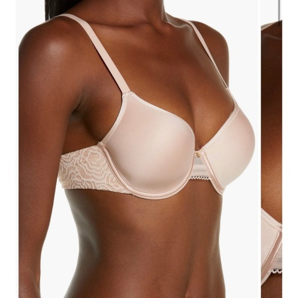 Chantelle C Jolie Comfort Convertible T-Shirt Bra Rose 32DDD C13B60